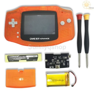 GBA IPS LCD Backlight Kit Drop in 1800mAh batteries with shell GameBoy Advance - Image 1 of 4