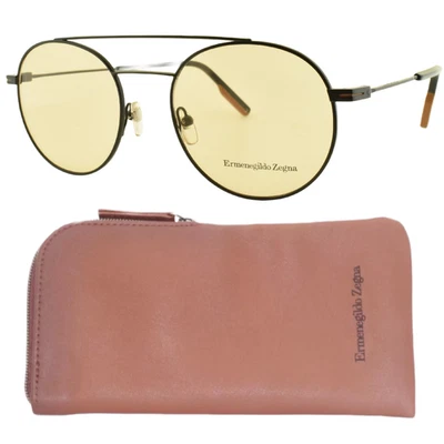 NEW ERMENEGILDO ZEGNA EZ5162 002 53-20-145 Matte Black Pilot Full Rim Sunglasses - Image 1 of 4