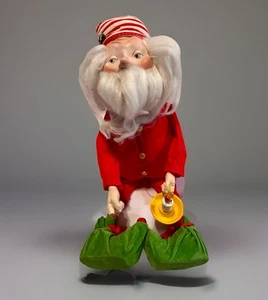 1989 DEPT 56 GOODNIGHT MISTLEBERRY SANTA Elfe sitzend Figur Weihnachten Vintage - Bild 1 von 12