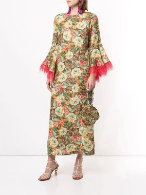 Nuevo con etiquetas Vestido Bambah Camelia Pluma Caftán Talla S $520 Foto 1 de 4