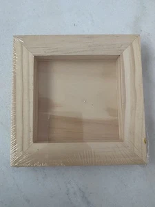 Unfinished Wood Panel Crafts Art DIY Square 6in x 6in Frame Board Canvas NIB - Picture 1 of 2