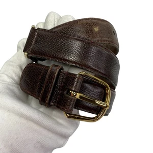 Vintage Yves Saint Laurent YSL braun Steerhide 1" Gürtel Größe 34 - Bild 1 von 21