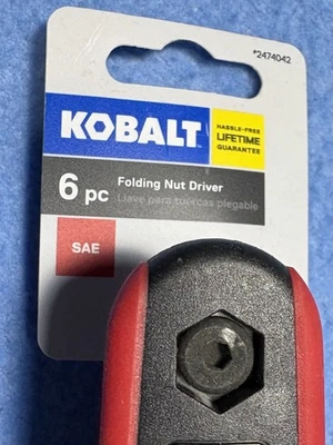 KOBALT 6PC. FOLDING NUT DRIVER SAE 2474042 ~ NEW - Image 1 of 4