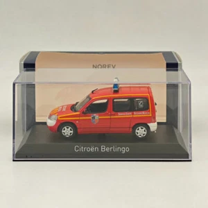 Norev 1/43 Citroen Berlingo Pompiers-Secours Medical 2004 Red Diecast Model Car - Imagen 1 de 7