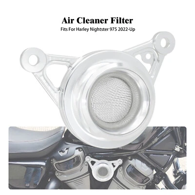 Chrome Air Filter Cleaner Intake System Fits For Nightster 975 RH975 2022-2023 - Image 1 of 4