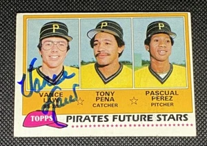 Vance Law Pittsburgh Pirates Rookie Signed Auto 1981 Topps Card #551 ~ COA - Picture 1 of 3