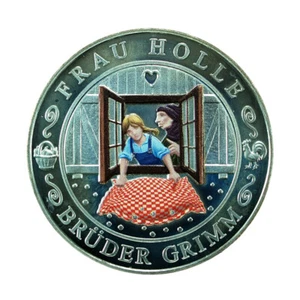 Alemania Medalla Madre Hulda Holle Plata 36mm Hermanos Grimm Cuentos de Hadas 04574 - Imagen 1 de 3