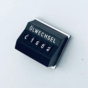 ÖLWECHSEL OIL COUNTER MAGNET KILOMETER MILES OLDTIMER VINTAGE CAR VW BEETLE BMW  - Bild 1 von 8