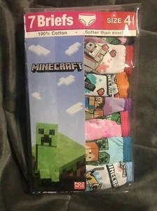 Minecraft Girls Panties Underwear 7 pack Size 4 New - Picture 1 of 4