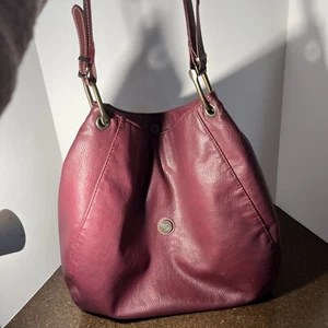 Vintage Capezio 1980sCrimson Burgundy Leather Hobo Shoulder Purse Bag A+ Conditi - Picture 1 of 17