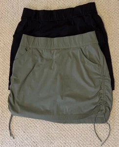 Lot Of 2 Women’s Columbia Casual/Activewear Skort Size L Black and Khaki VGC - Picture 1 of 7