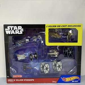 2015 Hot Wheels Star Wars Hero & Villain Starships 11-Pack w/ 2 Gold Die-Cast - Picture 1 of 12