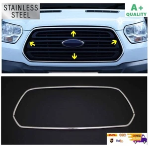 For Ford Transit Chrome Front Grille Frame 2 Pcs. 2014-2018 Models.Stainless St. - Picture 1 of 5