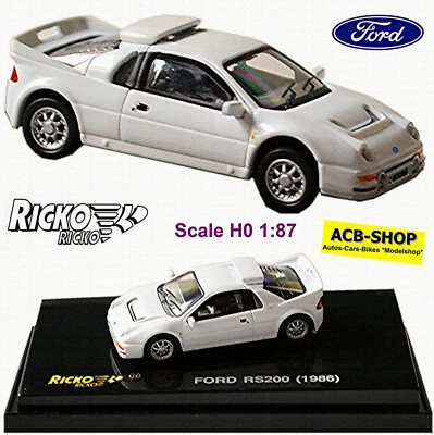 Ford RS 200 Coupe Stradale 1986-89 Bianco 1:87 Ricko 38837 - Immagine 1 di 4