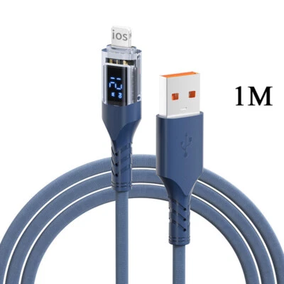 USB C to USB C Cable 100W PD Fast Charging Cord Type-C Charger with LED Display* - Image 1 of 4