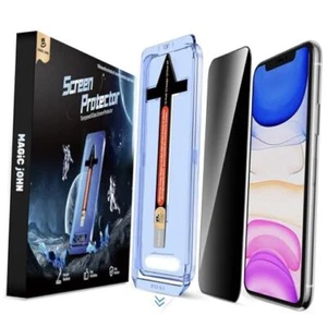 2 Pack for iPhone 11/iPhone XR 6.1 inch Privacy Glass Screen Protector, Auto - Picture 1 of 7