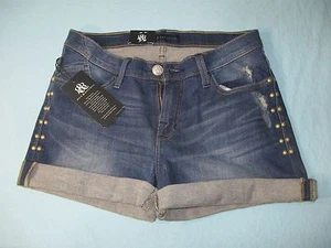 NWT Rock & Republic Blue Denim Womens Bumpershoot Shorts "Moonstruck " - Picture 1 of 3