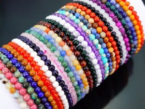Handmade 4mm Mixed Natural Gemstone Round Beads Stretchy Bracelet Reiki Chakra 