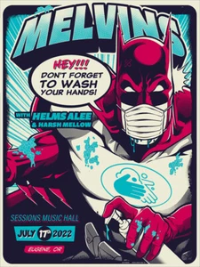 MELVINS Eugene, OR 2022 silkscreened poster by Zombie Yeti - Picture 1 of 1