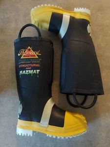 Thorogood Hellfire Firefighting Boots Steel Toe Structural Hazmat Shoes Sz W6M - Picture 1 of 8