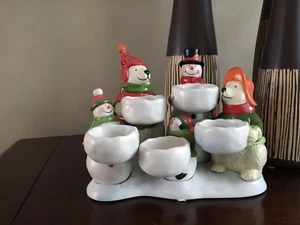 NEW Yankee Candle Holiday Votive Holder Polar bear Snowman Penguin Retired - Picture 1 of 2