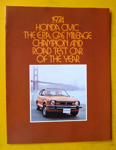 1974 Original HONDA Civic Sales BROCHURE Excellent Condition - Picture 1 of 5