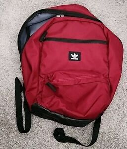Adidas Backpack Burgandy Schoolbag Logo College Bookbag Classic 18inx13in