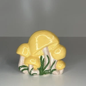 Vintage 70s Glazed Ceramic Mushroom Toadstool Napkin Sponge Holder See Flaws - Picture 1 of 6