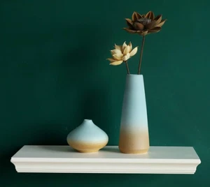 White Floating Shelf 8"x16" Wall Mounted Classic - Picture 1 of 3