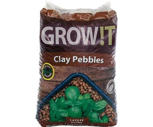 Hydrofarm GROW!T (#GMC40L) Clay Pebbles (4mm-16mm) 40 Liter Bag - Picture 1 of 3