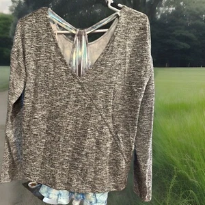 Nwt Justice Leopard Pattern 2 Fer Long Sleeve Top Size 14/16 - Picture 1 of 8