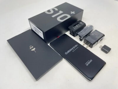 New Samsung Galaxy S10+ Plus Prism Black SM-G975U 512GB T-Mobile AT&T Unlocked - Image 1 of 4