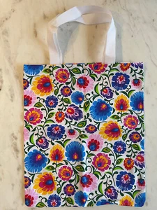 Colorful Spring Flowers Reusable Washable Shopping Tote Bag - 14.5 X 17.5x in - Picture 1 of 1