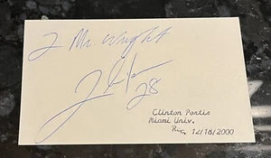 Clinton Portis Autogramm Karteikarte - Bild 1 von 1