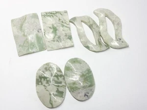 Colgante Piedra Jade Paz Natural 60mm/70mm. Cuentas onduladas grandes 2 piezas - Imagen 1 de 6