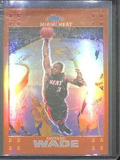 2007-08 Topps Chrome Orange Refractor #3 Dwyane Wade No 14 of 199