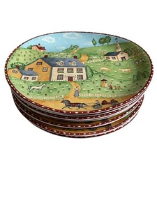 Set 7 Sango Green Acres 4873-20 Ovale Essteller 11,25" x 10,5" Country Farm - Bild 1 von 14