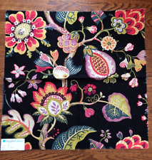 DURALEE Bold Floral  in Midnight 25" Cotton Woven Fabric Sample