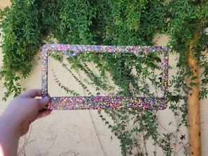 Confetti Glitter License Plate Frame. Cute license plate frame. Car accessories - Picture 1 of 11