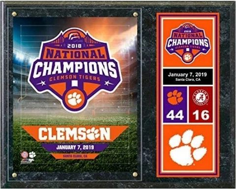 Clemson Tigers 2018 National Champions Composite Photo Plaque (Size: 12" x 15") Cover