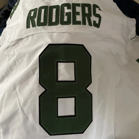 NY JETS ROGERS #8 REPLICA GAME JERSEY White Cover