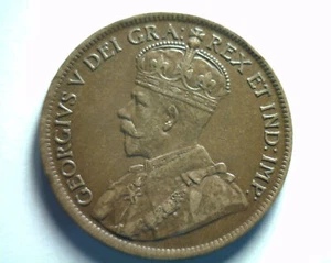 1917 GEORGE V CANADA CENT PENNY EXTRA FINE+ XF+ EXTREMELY FINE+ EF+ ORIGINAL - Picture 1 of 2