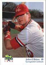 1992 Springfield Cardinals Classic/Best #21 John O'Brien