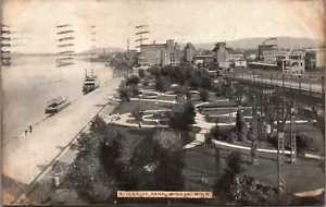 Winona, postfrisch 1908 Postkarte: Riverside Park am Mississippi River - Minnesota Minn - Bild 1 von 2