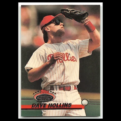 Dave Hollins #339 1993 Topps Stadium Club Philadelphia Phillies Baseball Card NM - Image 1 of 3