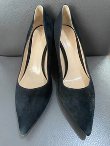 Gianvito Rossi Black Suede Stiletto Pump Shoes 39.5 Retail $795 - Picture 1 of 9