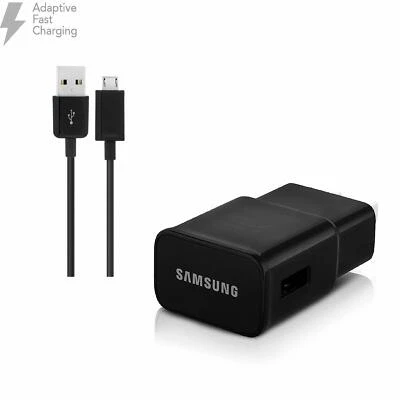 Original Genuine Samsung Fast Charger & Micro USB Cable for Galaxy Halo, J2, A6 - Image 1 of 4
