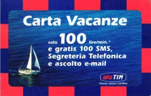 3188 Gebrauchte Telefonkarte TIM Urlaubskarte 15 September 2000 - Bild 1 von 1