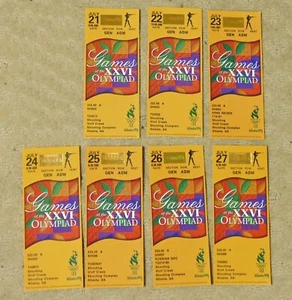 LOT of 7 - 1996 Atlanta Olympics SHOOTING TICKETS -almost every day. - Picture 1 of 1