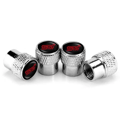 STI Tire Valve Caps Set for WRX BRZ XV Crossover Dress Up Cool JDM - Image 1 of 4